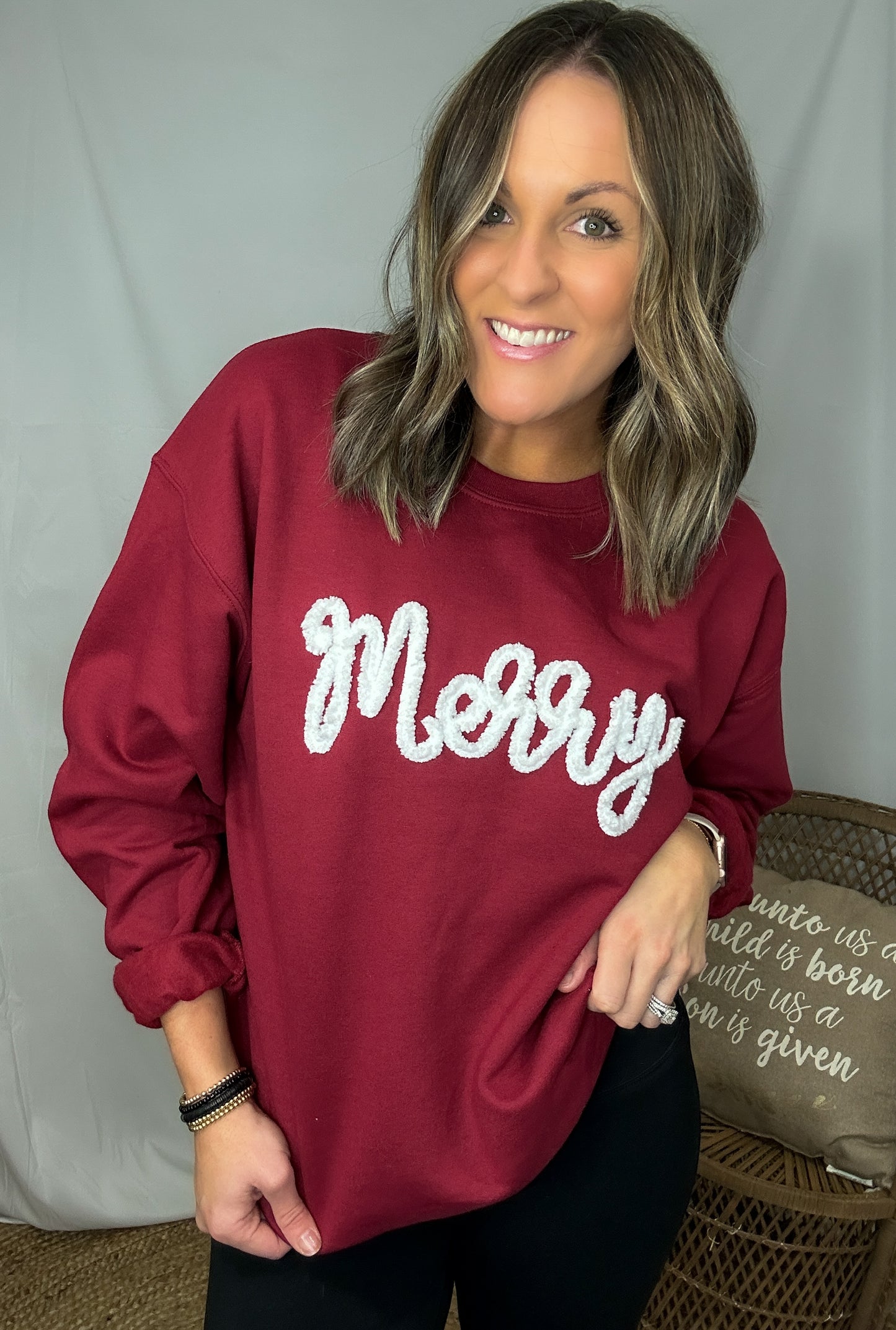 Merry Chenille Yarn Sweatshirt