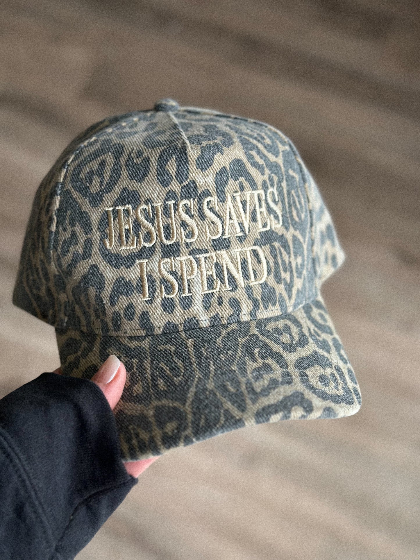 Jesus Saves I Spend Snapback Hat