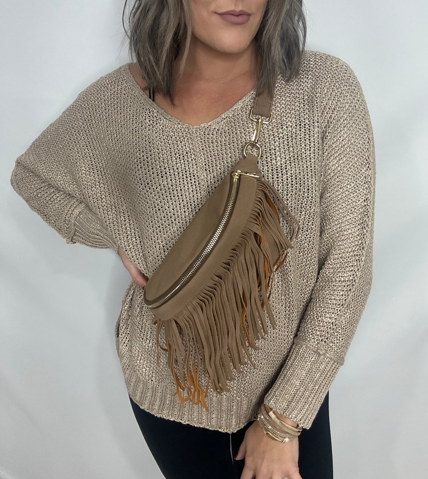 Removable Fringe Belt Bag