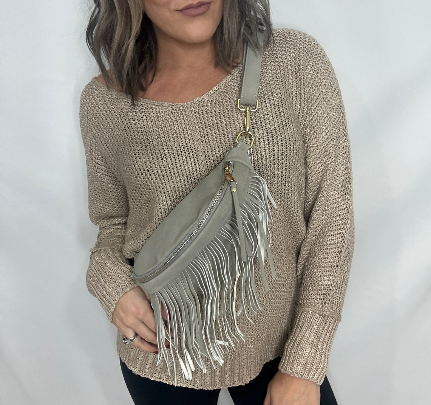 Removable Fringe Belt Bag