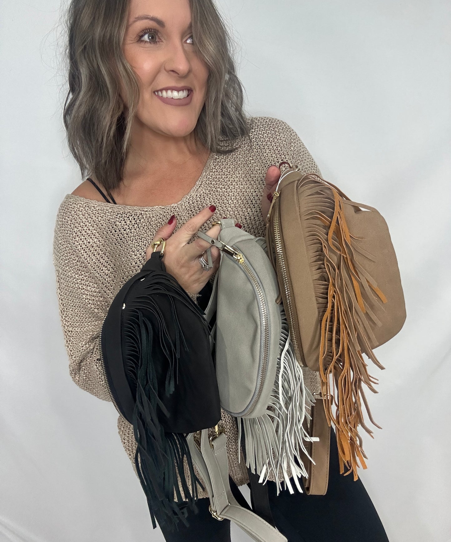 Removable Fringe Belt Bag