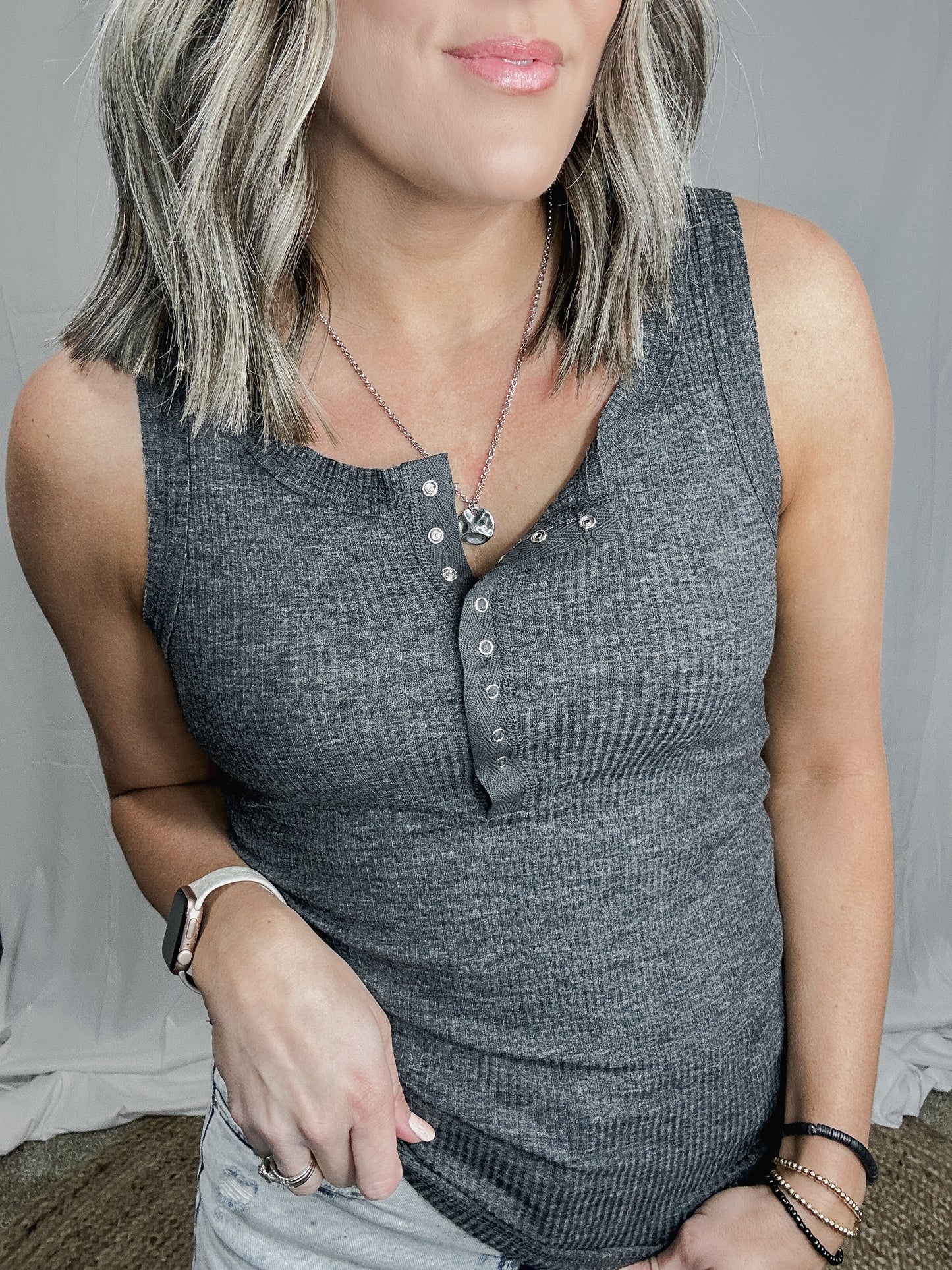 Cute As a Button Tank