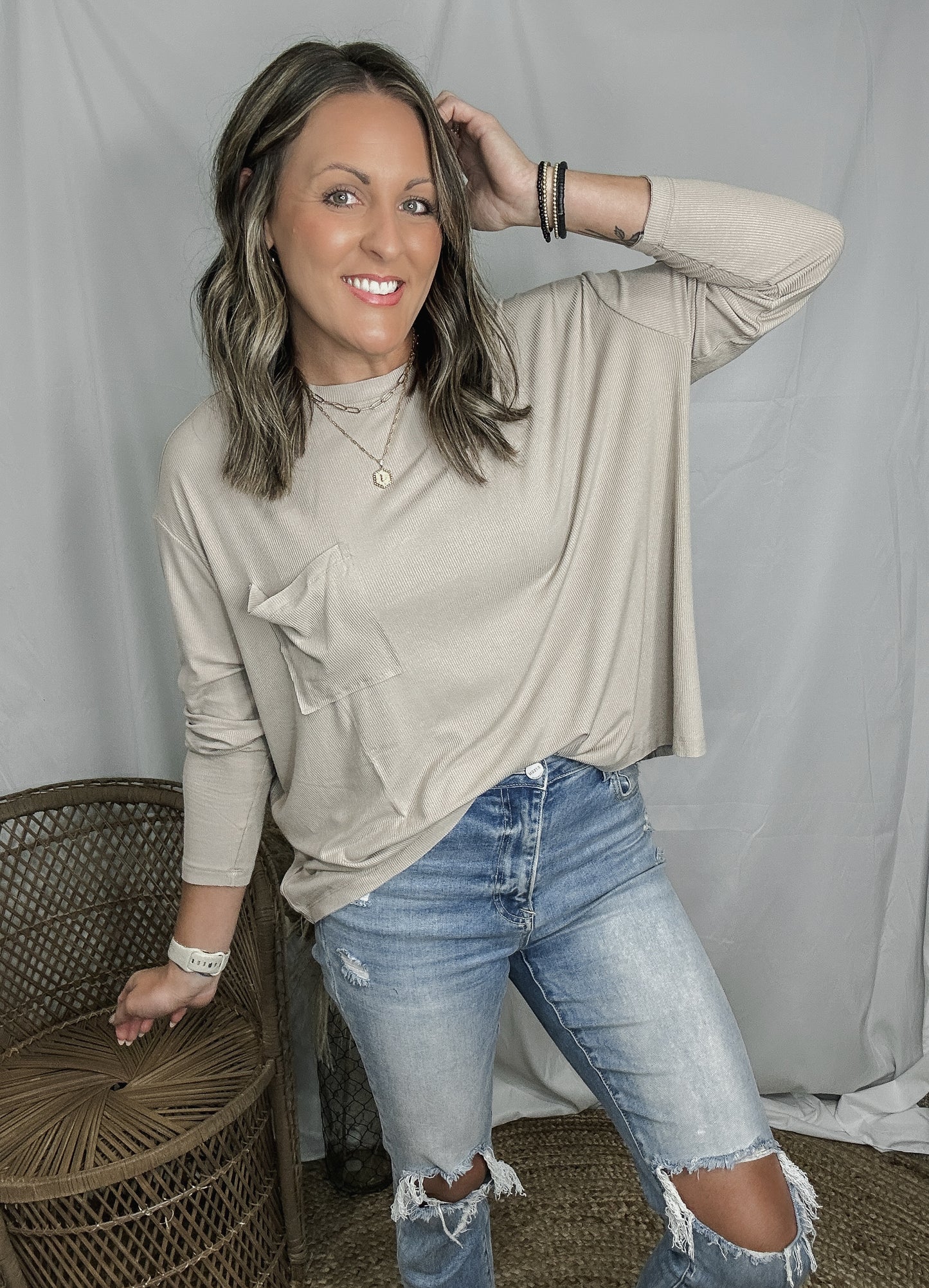 Laid Back Pocket Long Sleeve