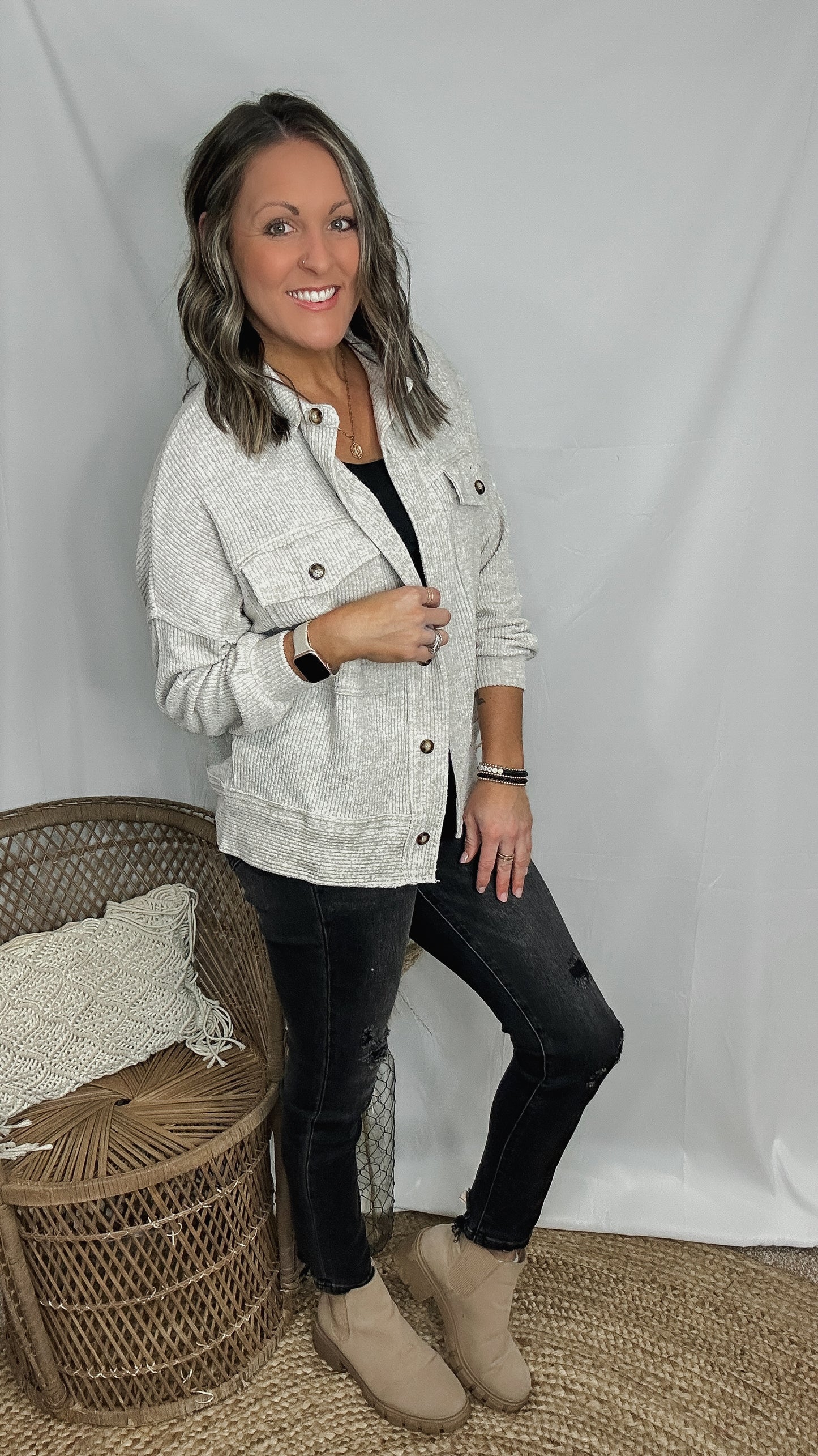 Coffee Run Knit Jacket