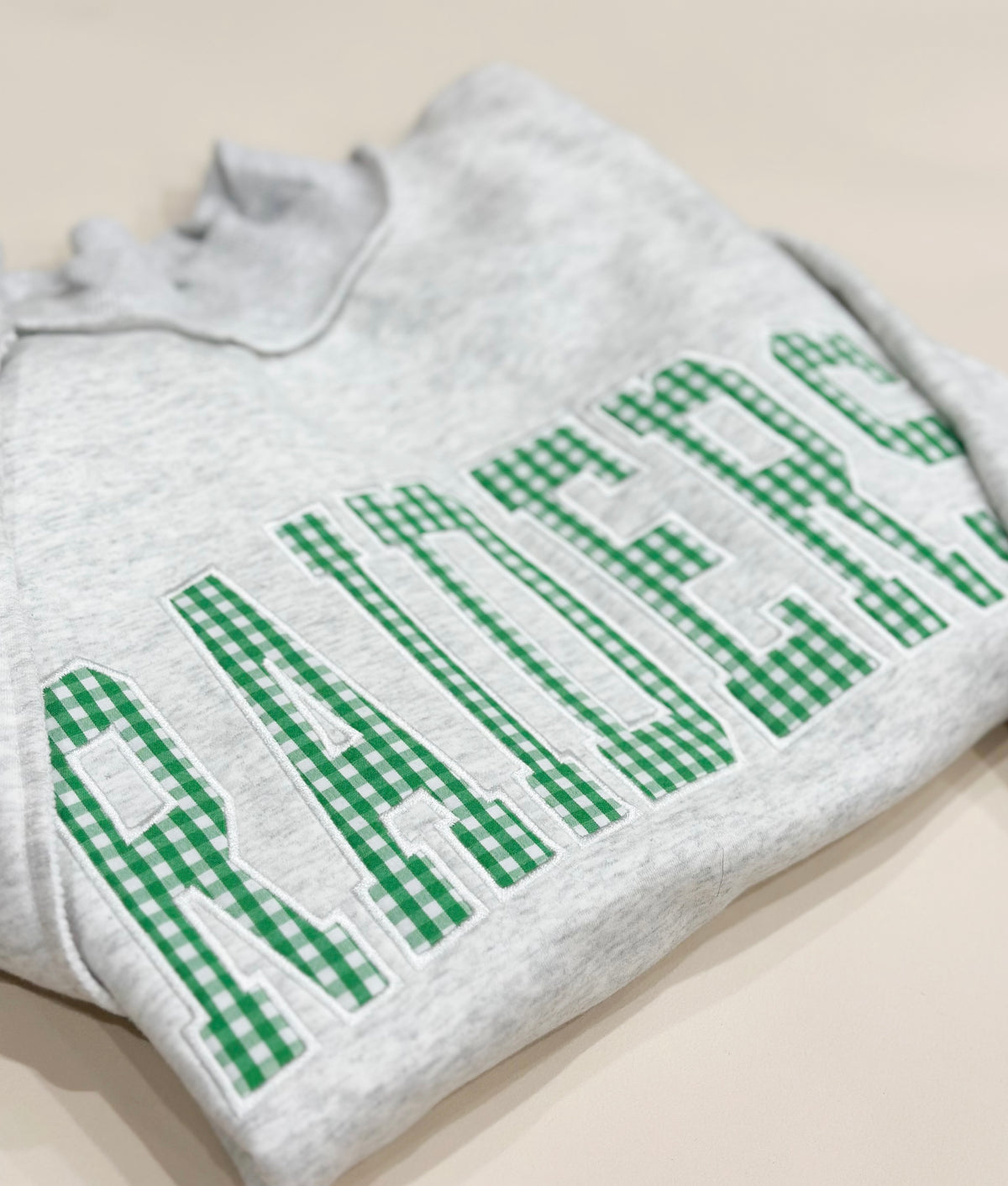 Raider Gingham Game Day Mock Neck