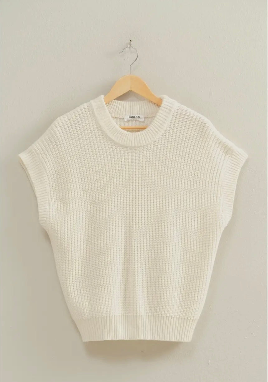 Whip Cream Short Sleeve Sweater