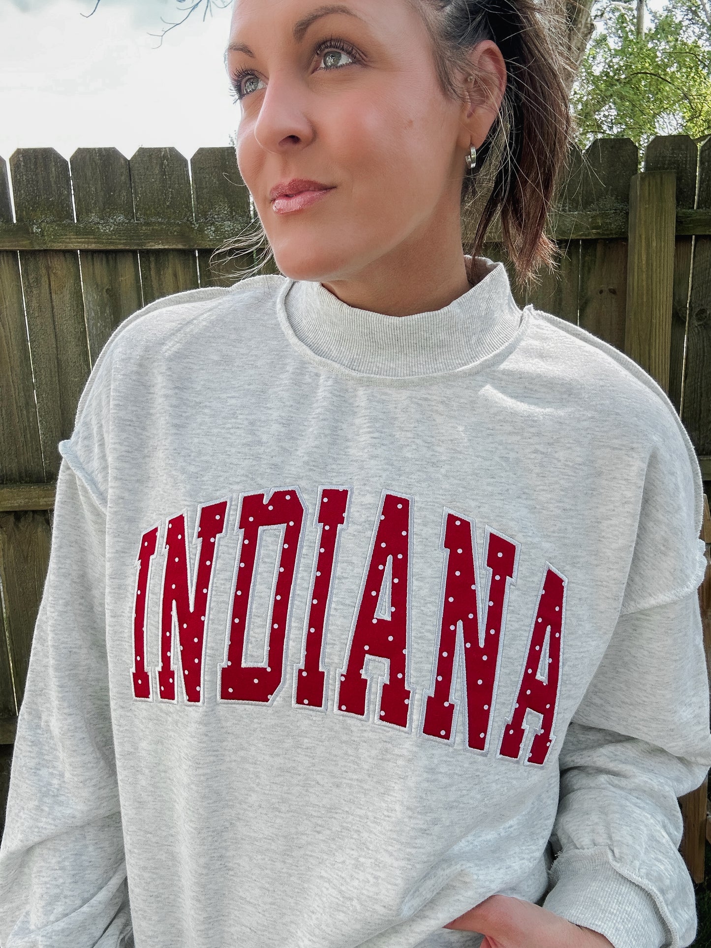 Indiana Polka Dot Mock Neck