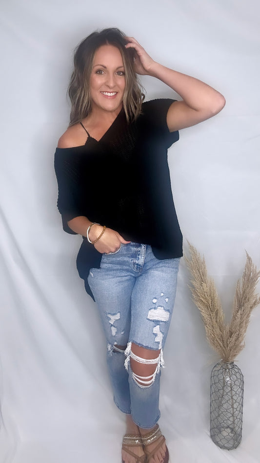 So Into You Short Sleeve Sweater