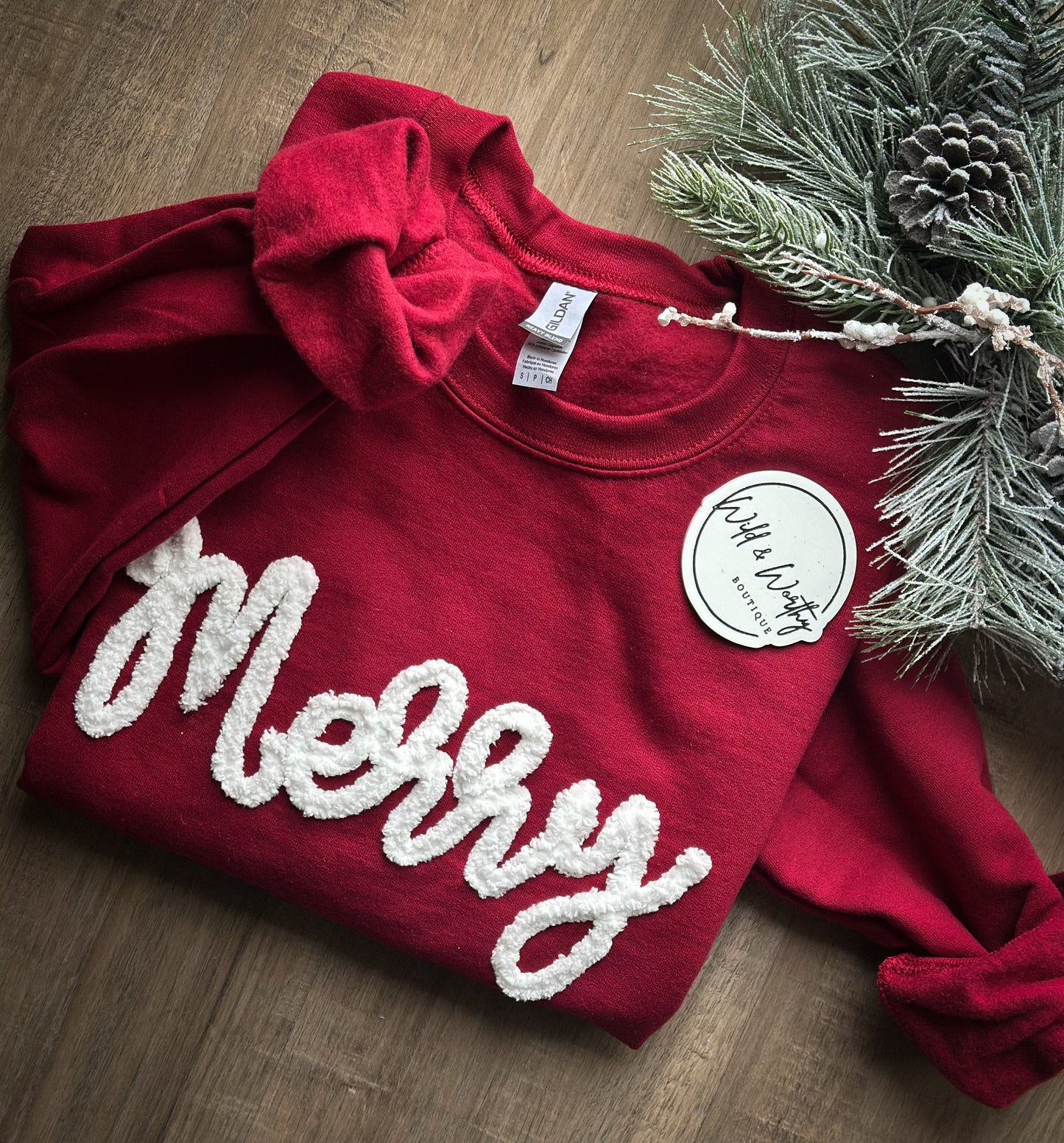 Merry Chenille Yarn Sweatshirt