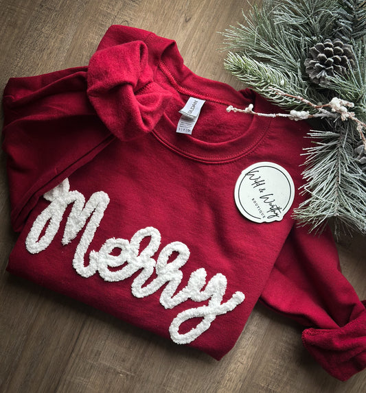 Merry Chenille Yarn Sweatshirt