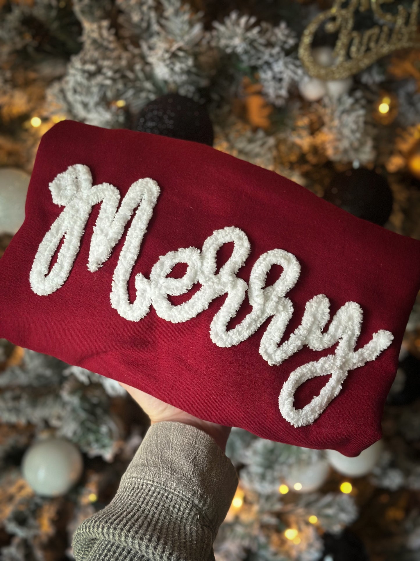 Merry Chenille Yarn Sweatshirt