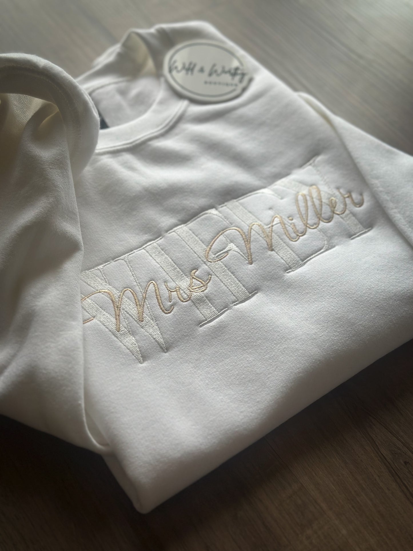 Wifey Custom Name Crewneck