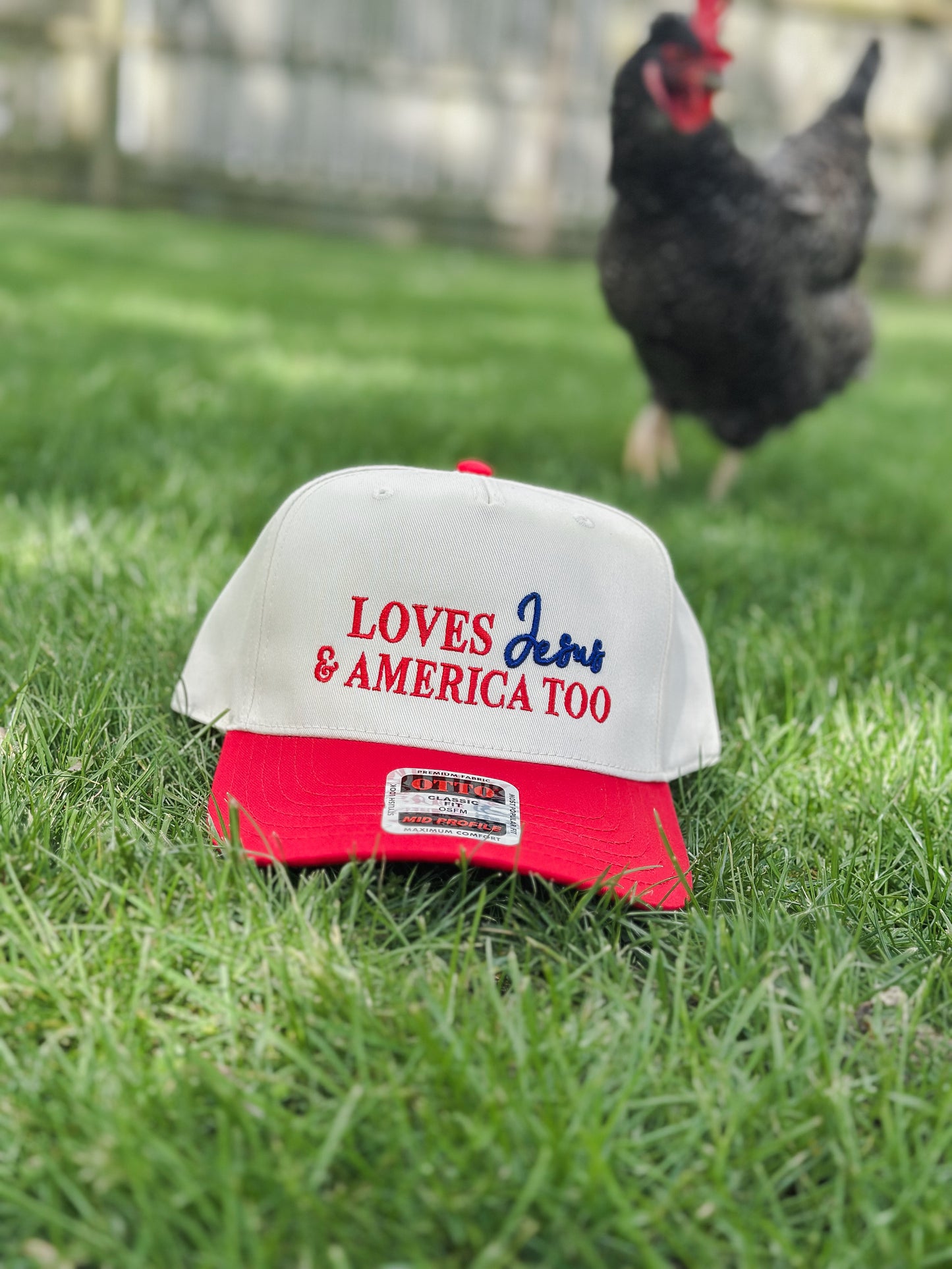 Loves Jesus & America Too Snapback Hat