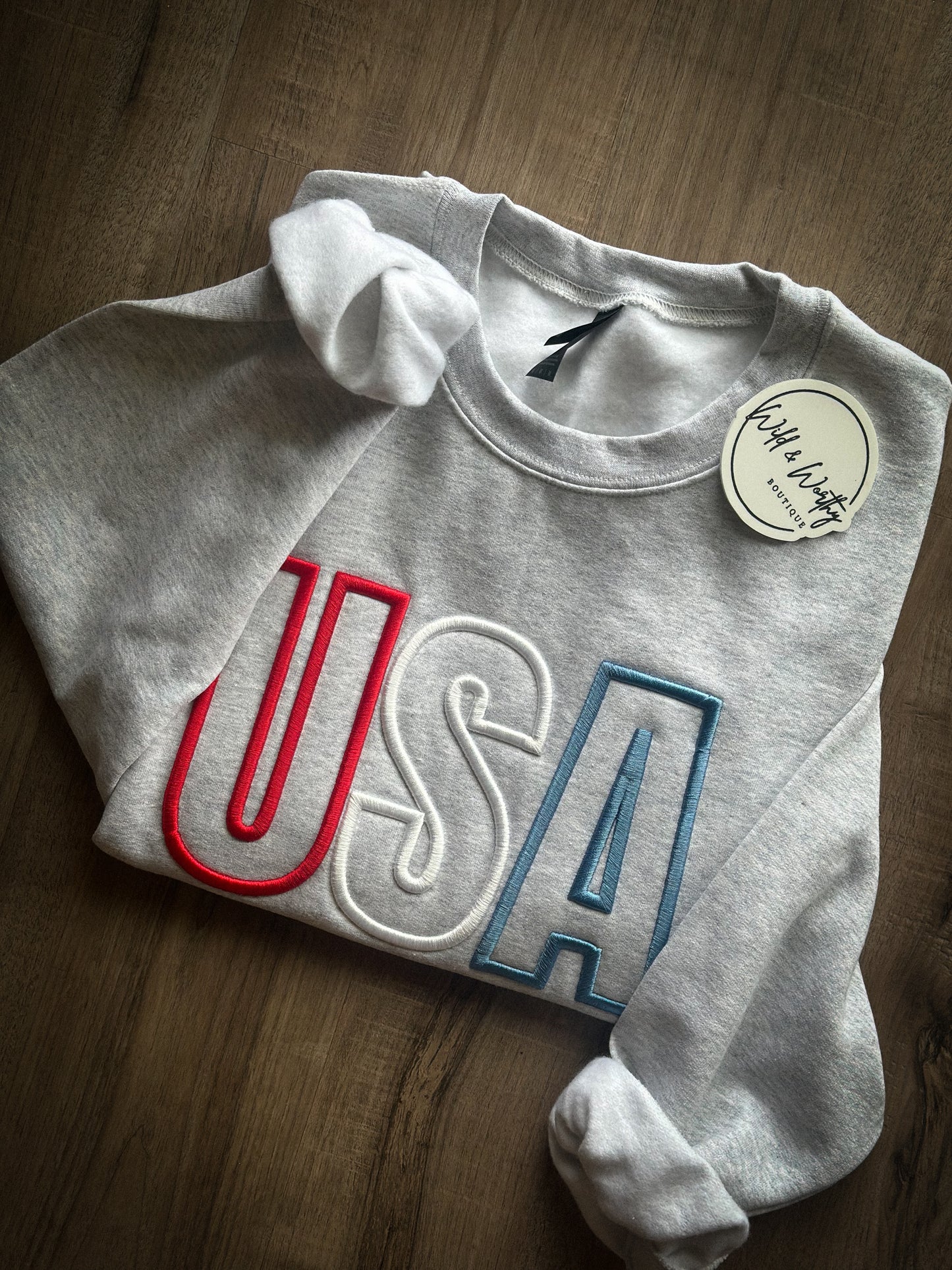 Classic USA Puff Print Crewneck