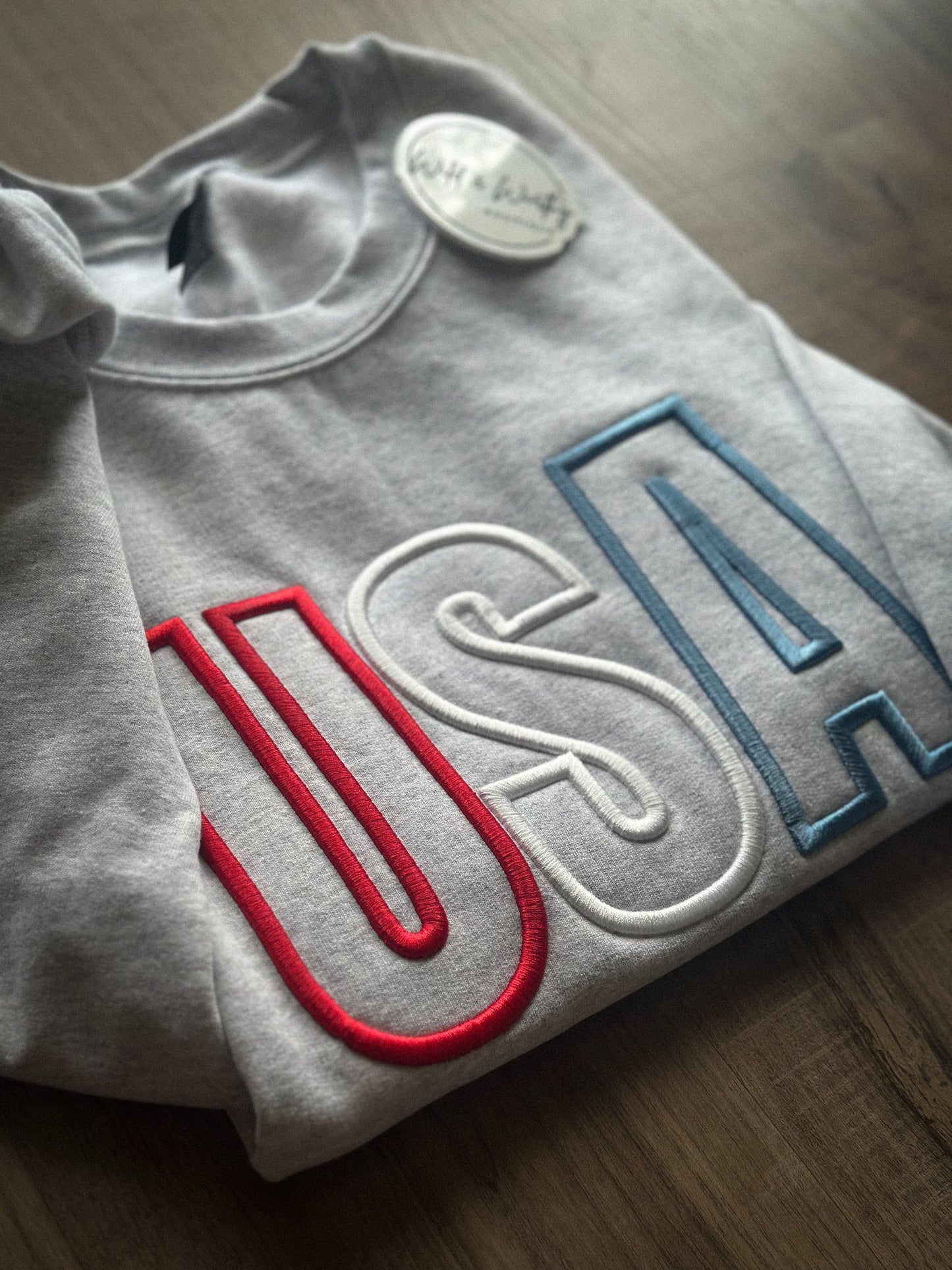 Classic USA Puff Print Crewneck