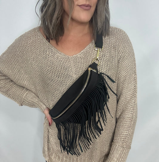 Removable Fringe Belt Bag