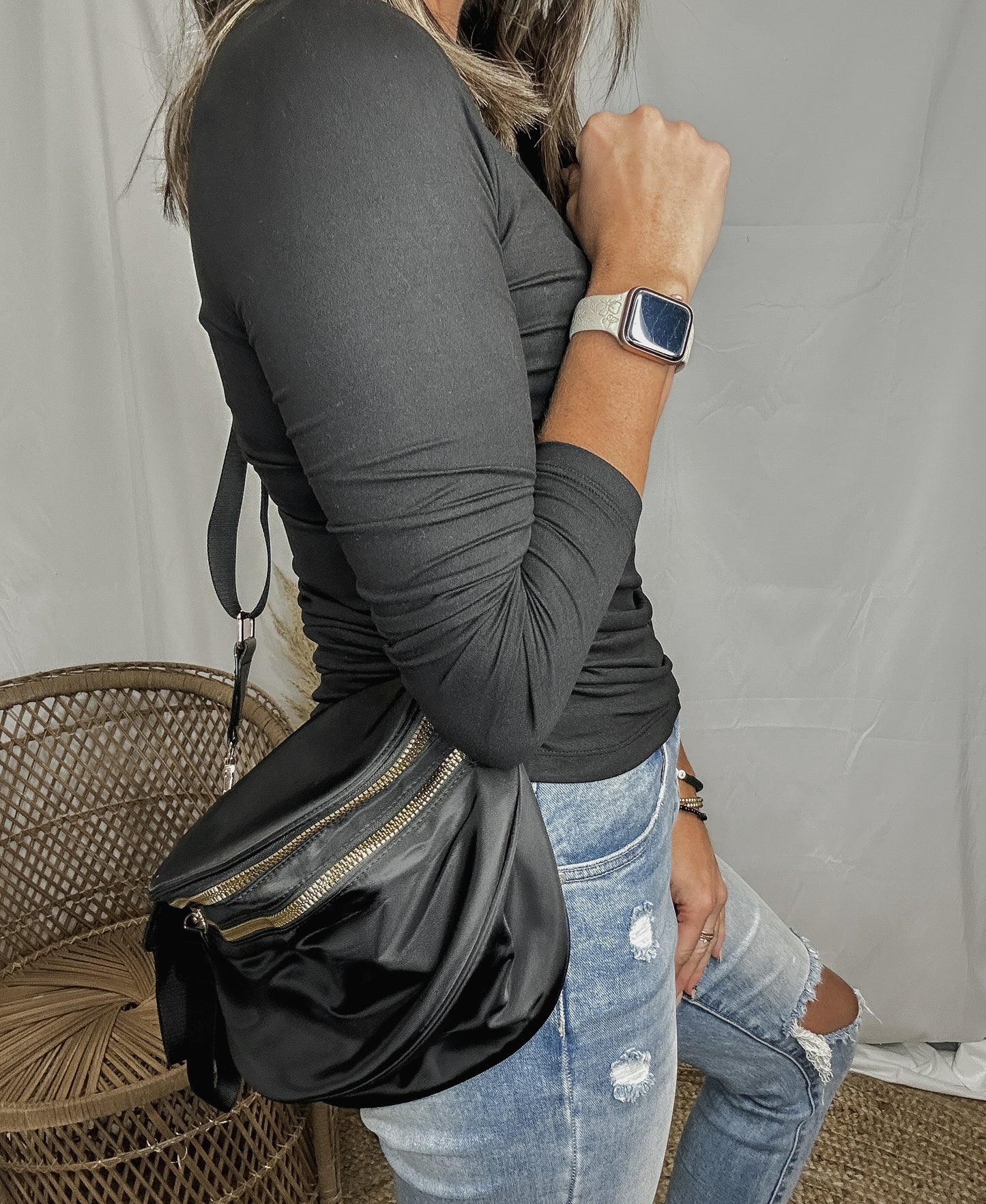 Farrah Black Bum Bag