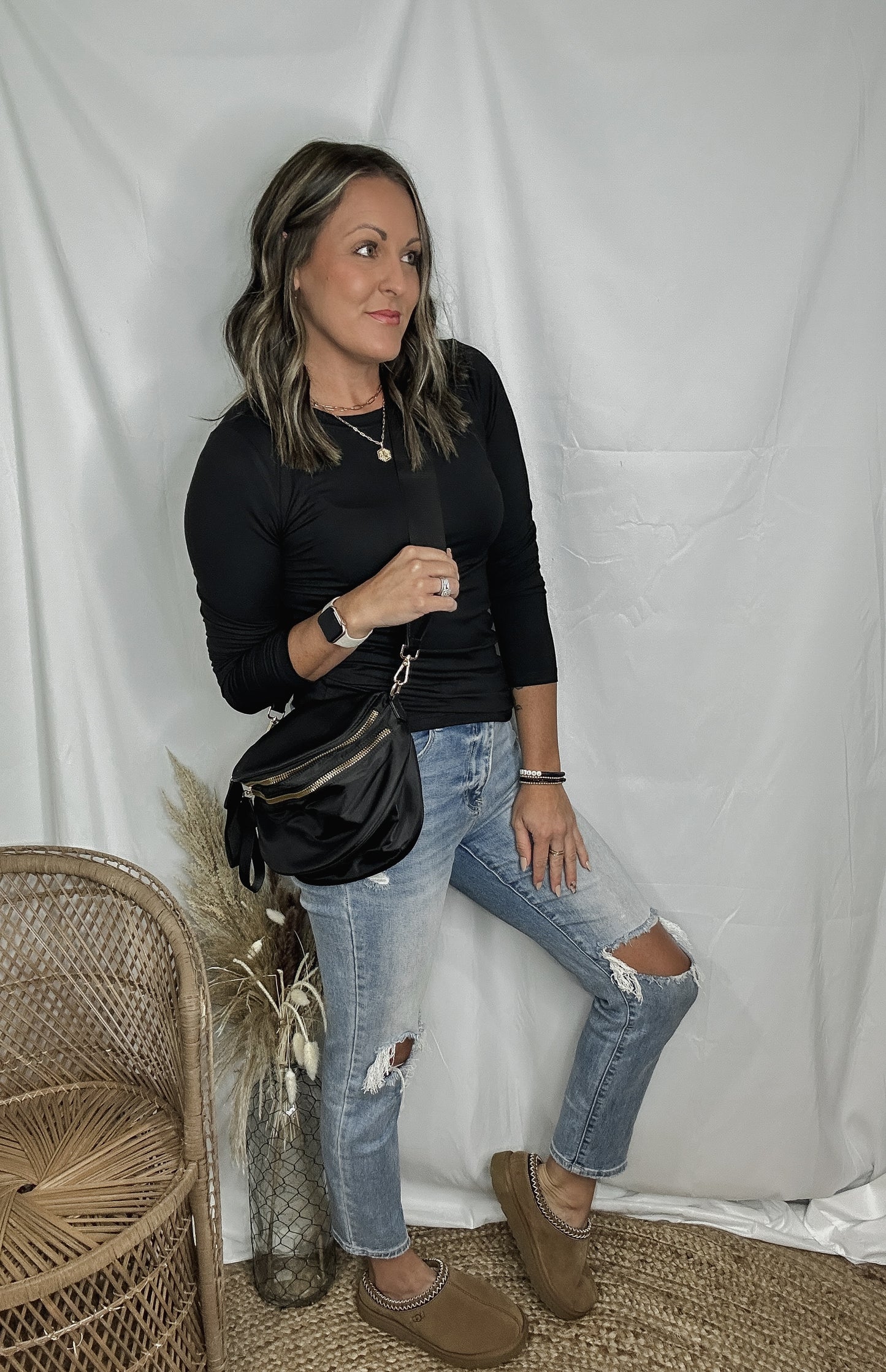 Farrah Black Bum Bag