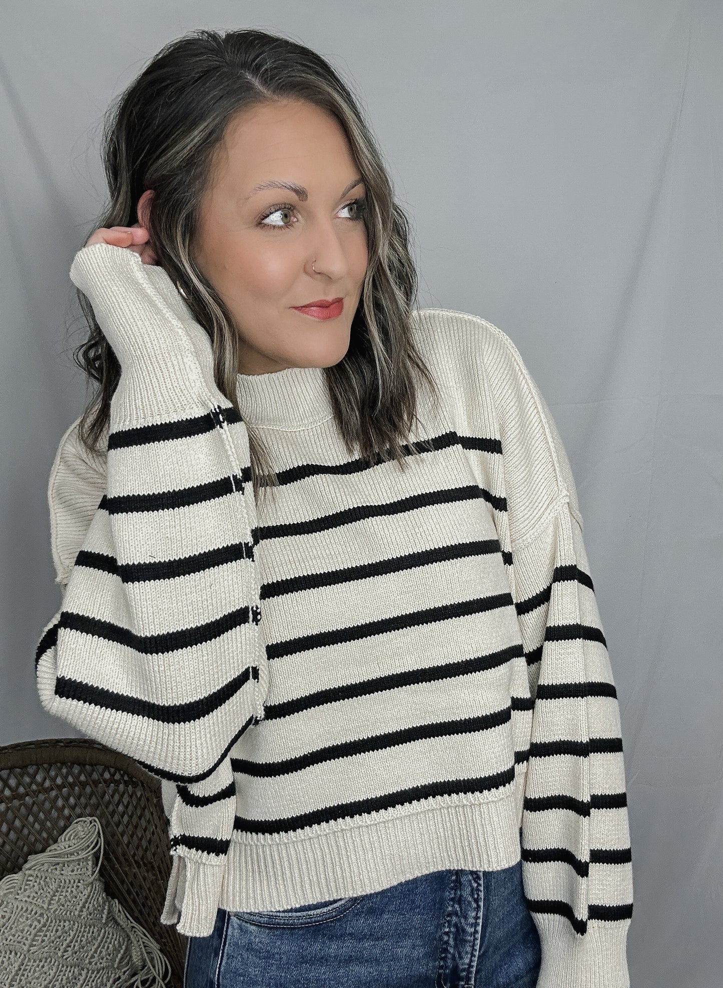 Stripes & Strength Sweater