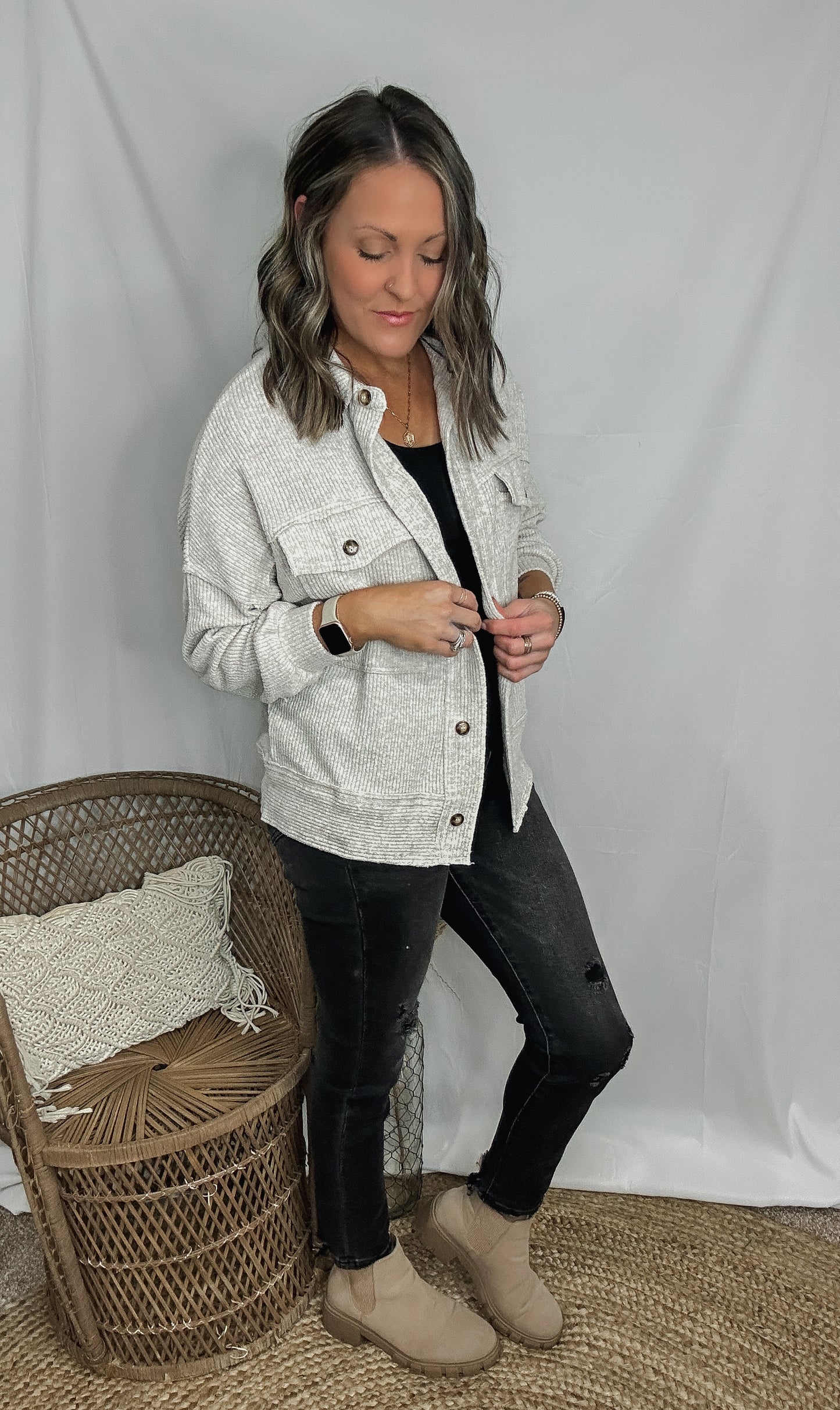 Coffee Run Knit Jacket