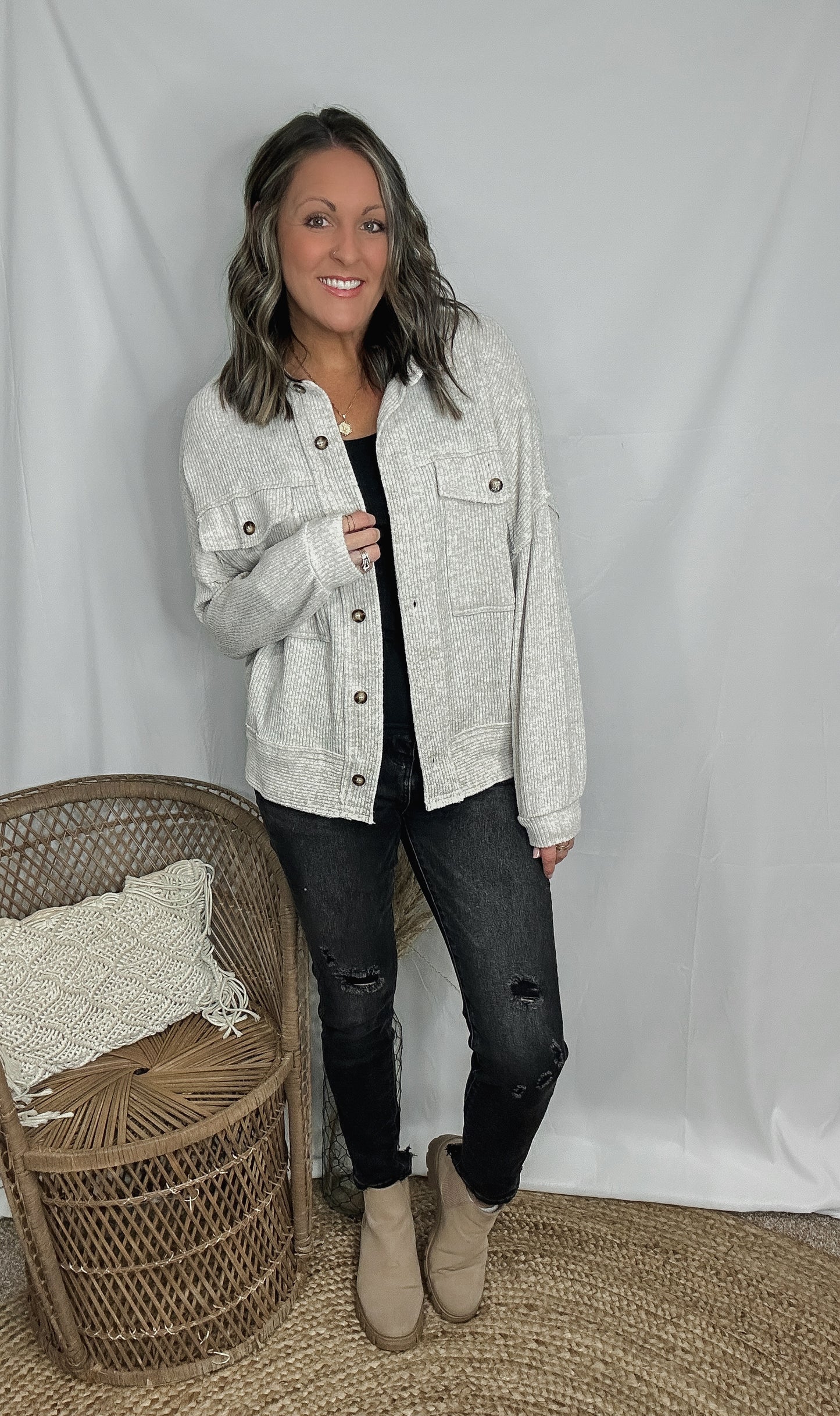 Coffee Run Knit Jacket