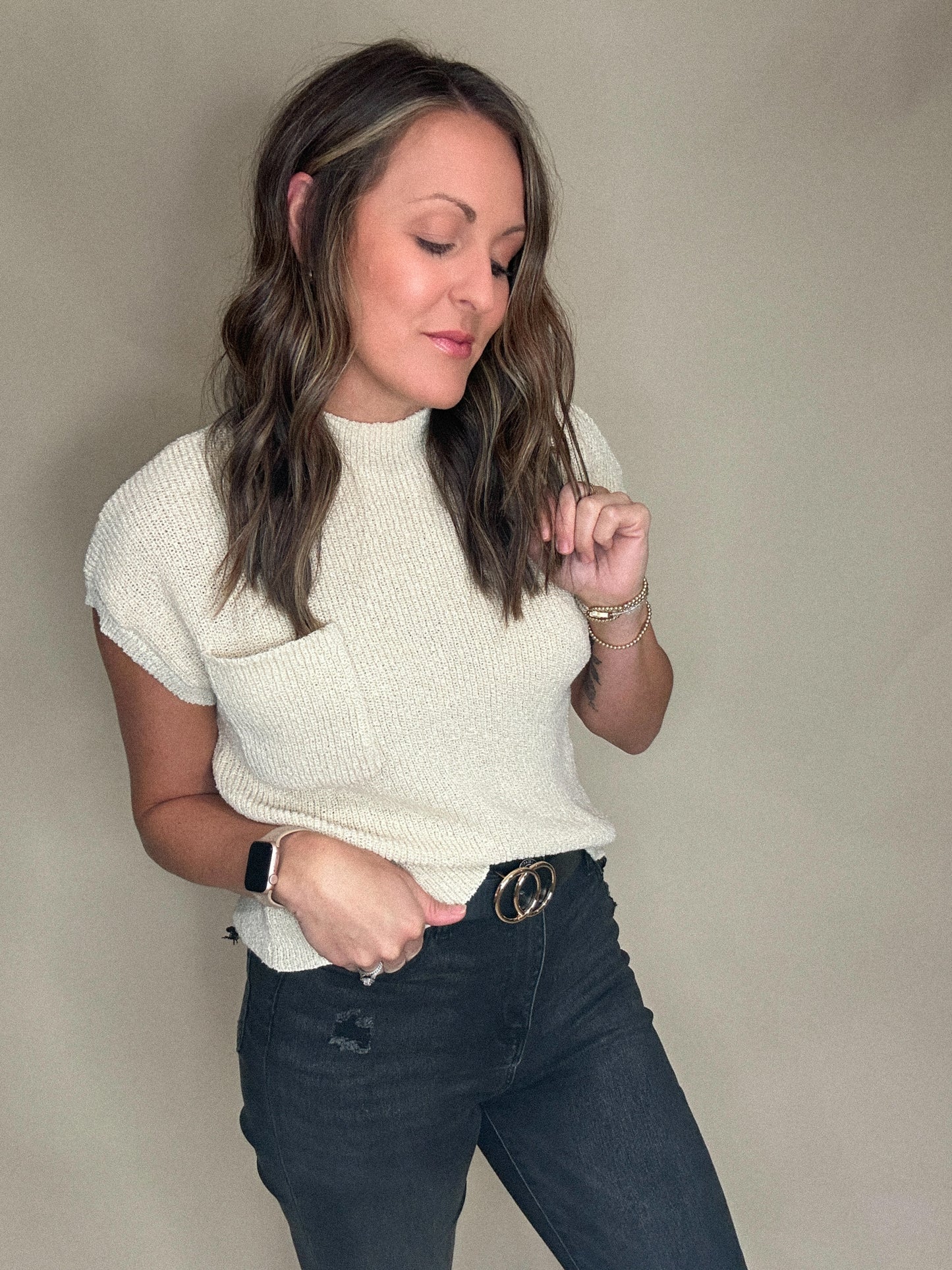 The Sienna Short Sleeve Sweater