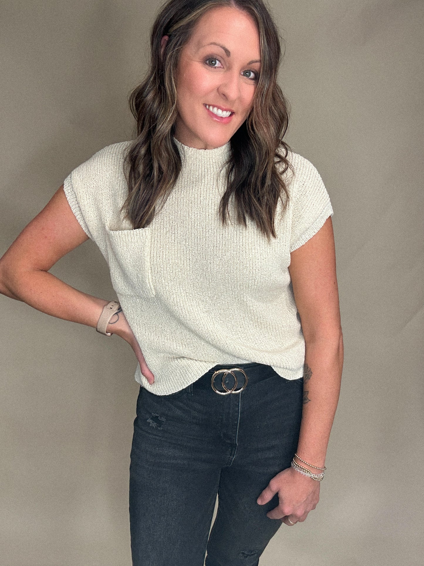The Sienna Short Sleeve Sweater