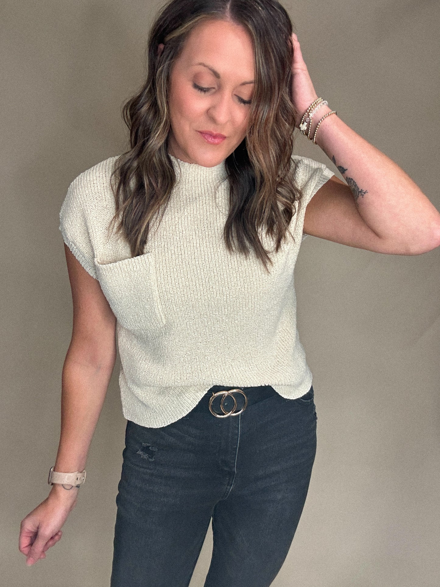 The Sienna Short Sleeve Sweater
