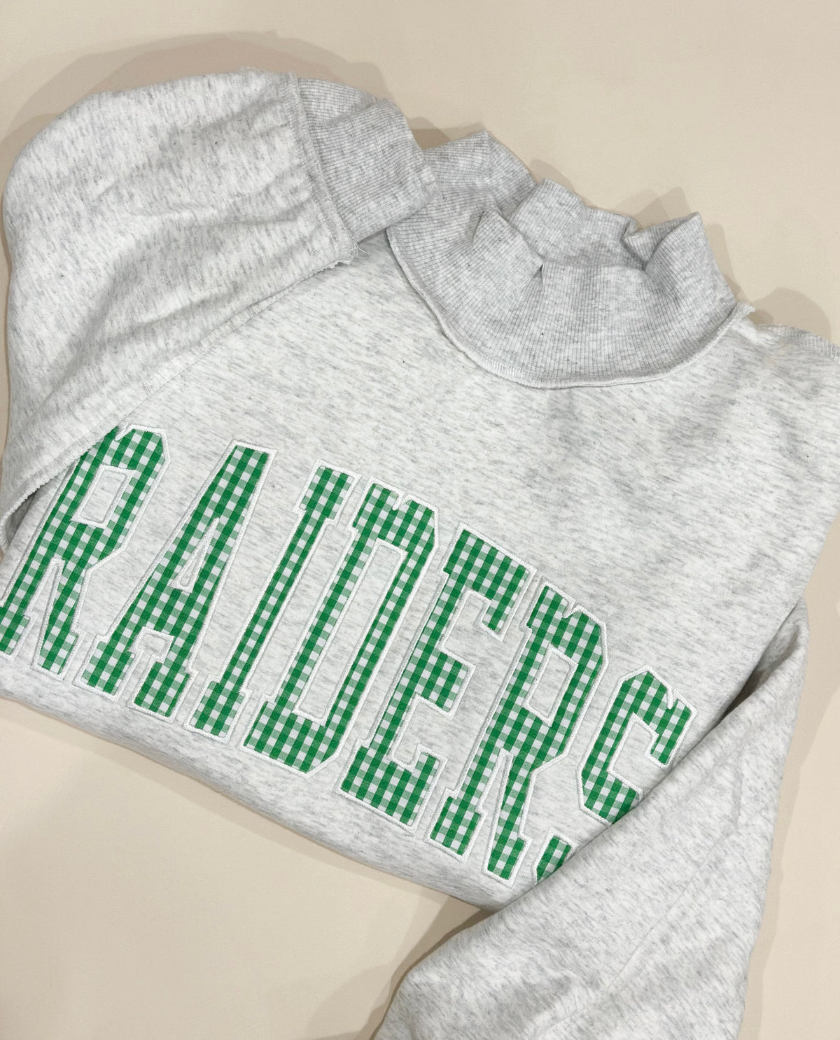 Raider Gingham Game Day Mock Neck