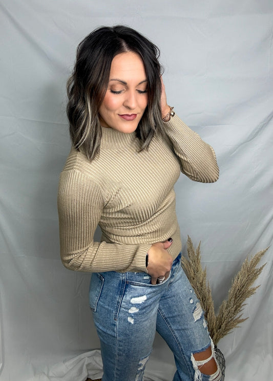 Monroe Mock Neck Long Sleeve