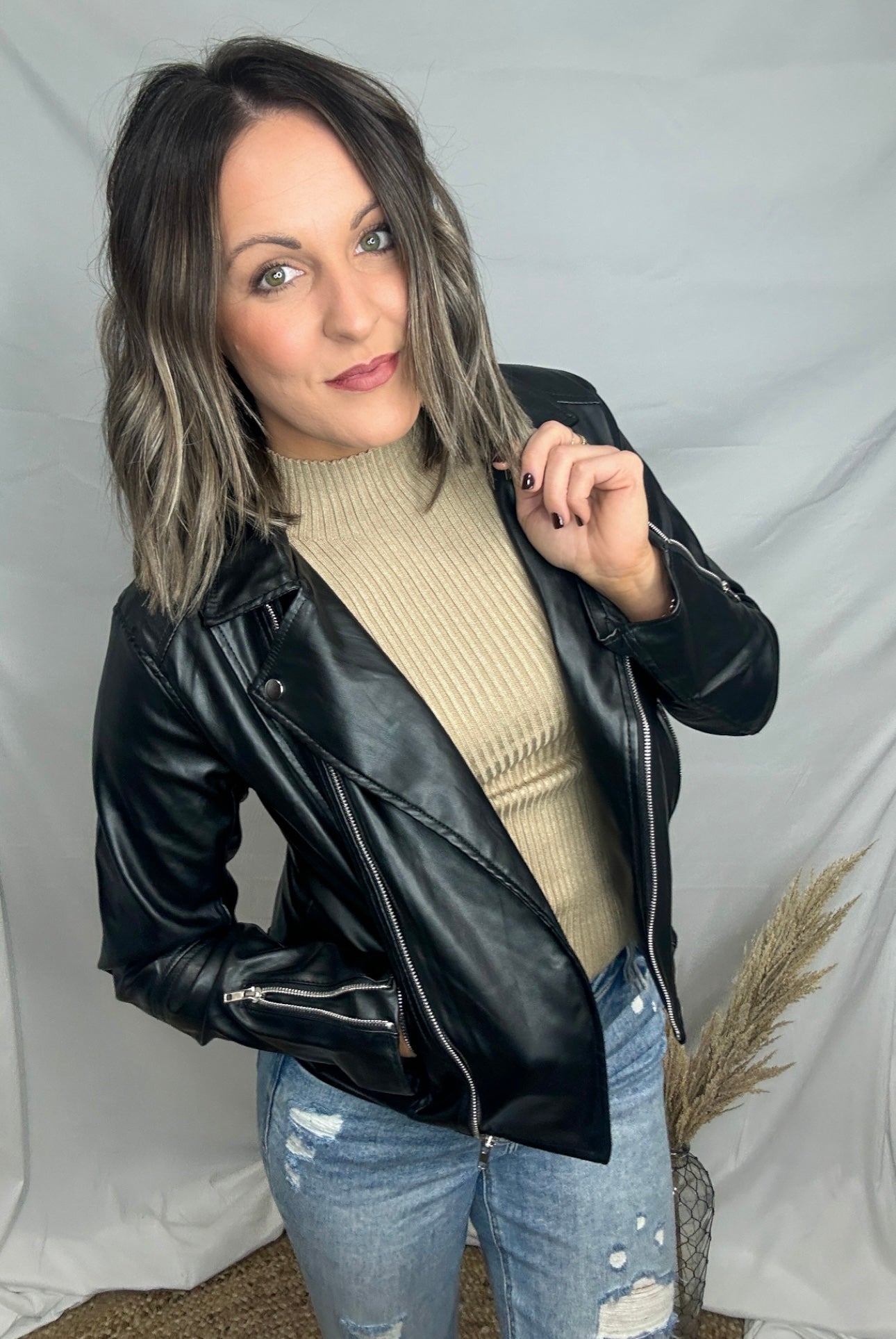 Faux Leather Jacket