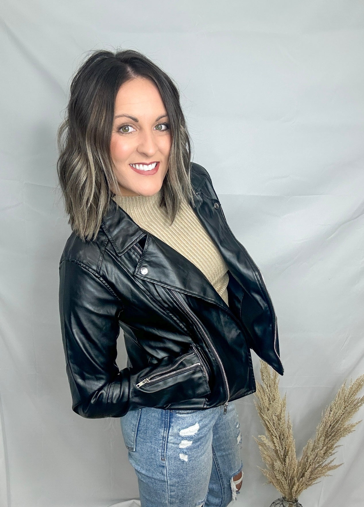 Faux Leather Jacket