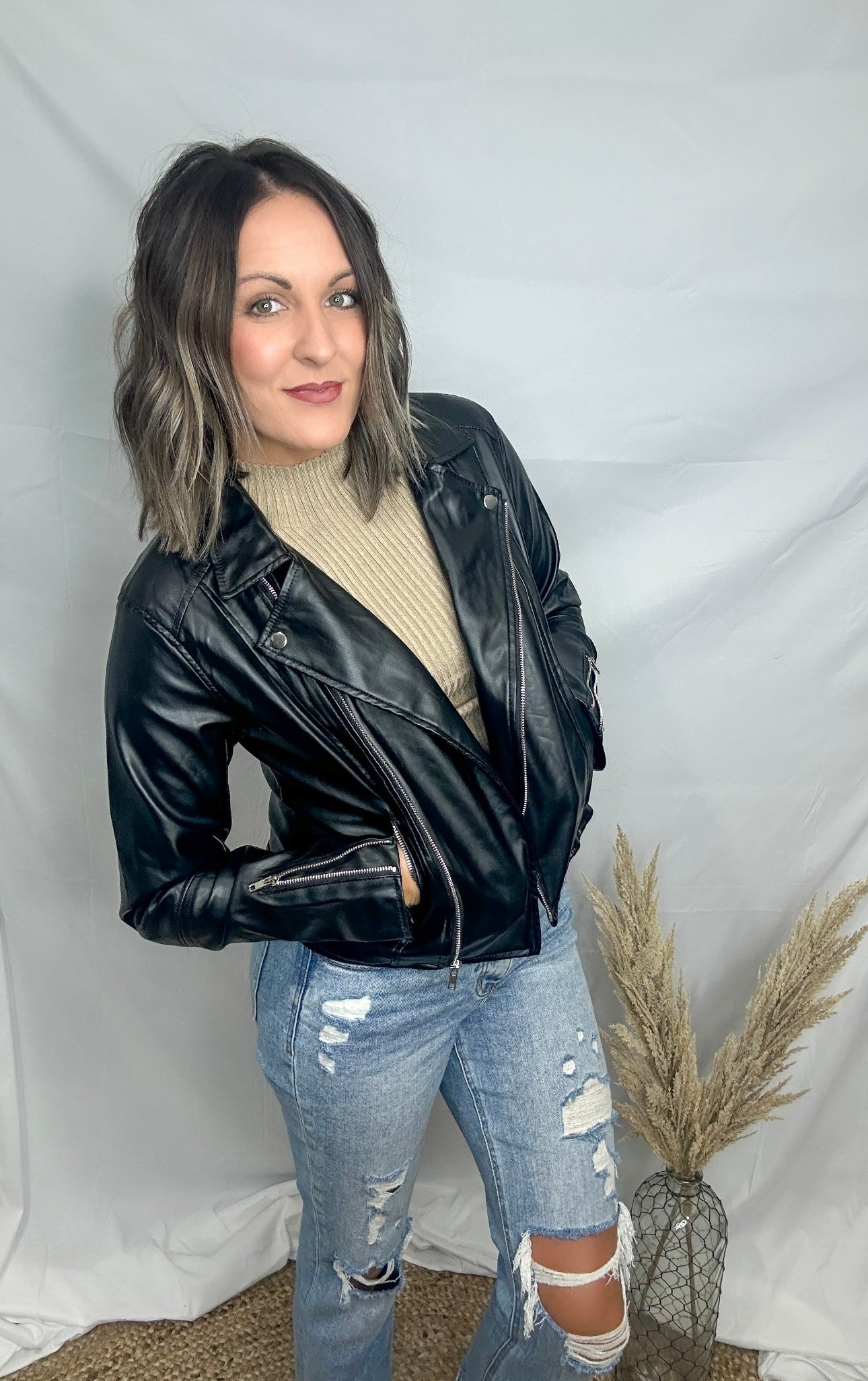 Faux Leather Jacket