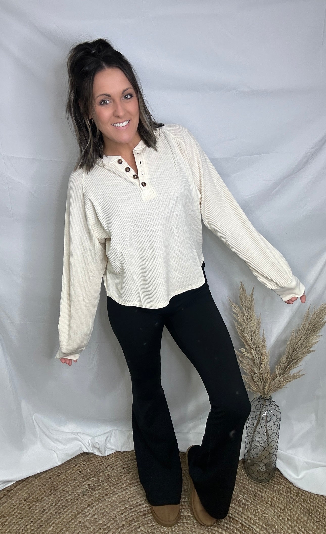 Willow Waffle Knit Henley