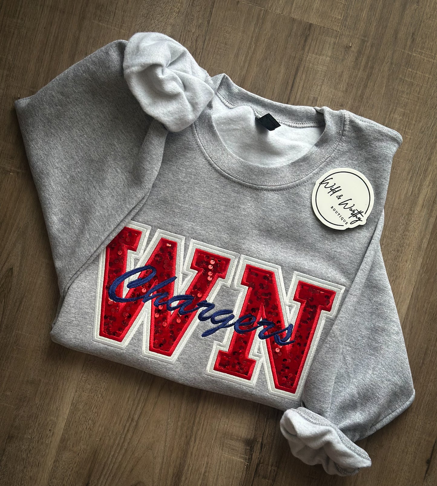 Sequin Spirit Varsity Crew - West Noble