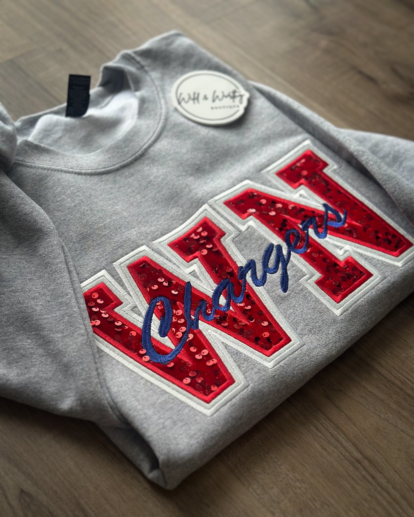 Sequin Spirit Varsity Crew - West Noble