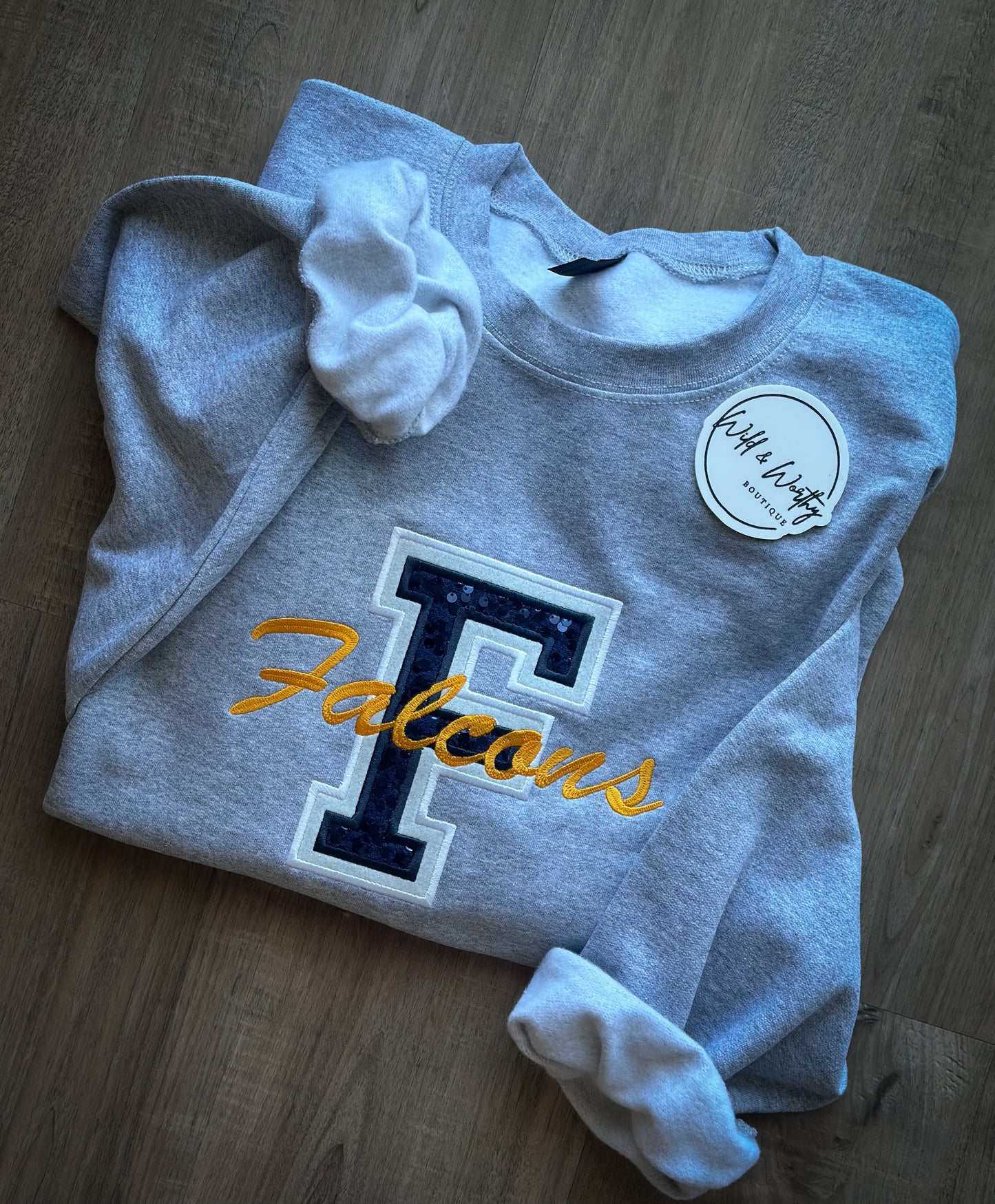 Sequin Spirit Varsity Crew - Fairfield