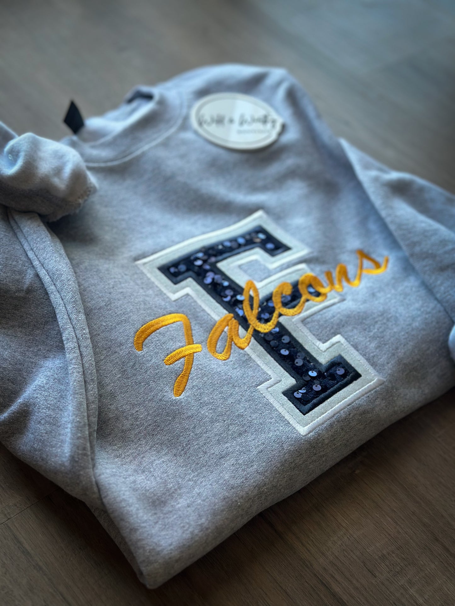 Sequin Spirit Varsity Crew - Fairfield