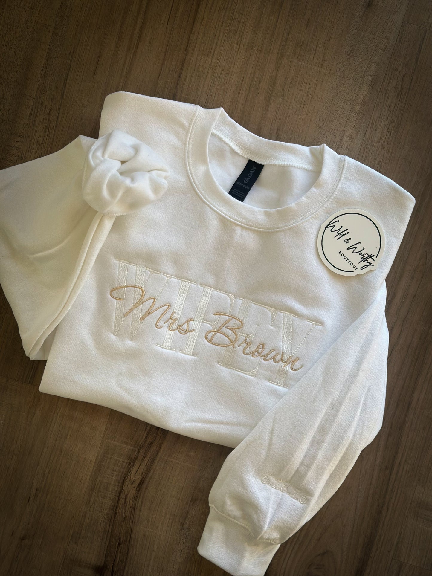 Wifey Custom Name Crewneck