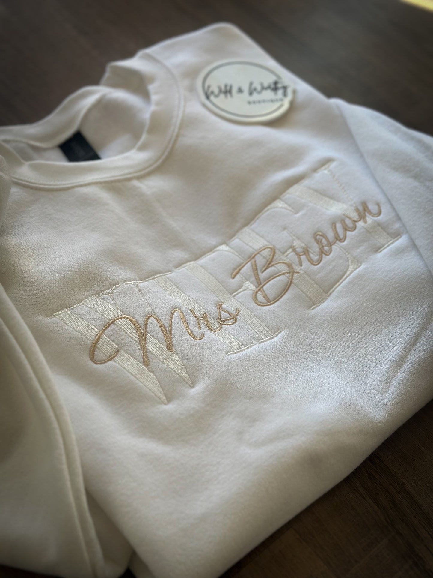 Wifey Custom Name Crewneck